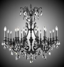 American Brass & Crystal CH9673-4-A-13S-PI - 20 Light 4 Arm Chateau Chandelier