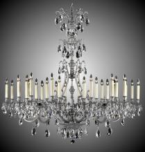 American Brass & Crystal CH9675-5-A-01G-PI - 30 Light 5 Arm Chateau Chandelier