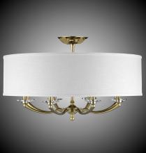 American Brass & Crystal FM5437-37G-38G-ST-PG - 32 inch Kensington Drum Shade Flush Mount