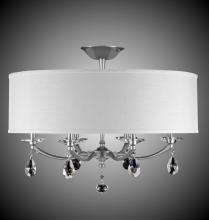 American Brass & Crystal FM5496-O-32G-ST-GL - 28 inch Kensington Empire Drum Shade Flush Mount