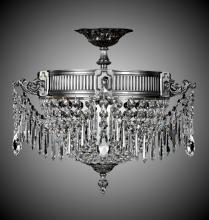 American Brass & Crystal FM8011-P-13S - 3 Light Valencia Flush Mount