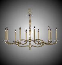 American Brass & Crystal IL5347-35S-36G-ST - 10 Light Kensington Island Light Larger