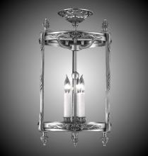 American Brass & Crystal LTFM2113-01G-PI - 3 Light 13 inch Flush Lantern with Clear Curved Glass