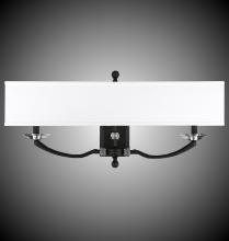 American Brass & Crystal WS5485-32G-36G-ST-GL - 2 Light Kensington Wall Sconce with Extended Rectangular Shade