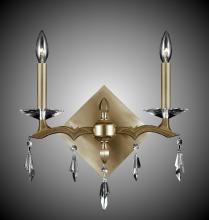 American Brass & Crystal WS5512-G-35S-37G-ST - 2 Light Kaya Wall Sconce