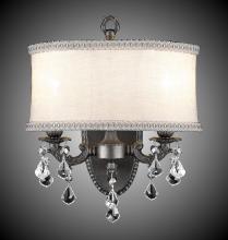 American Brass & Crystal WS6532-A-07G-PI-GL - 2 Light Llydia Wall Sconce