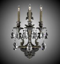 American Brass & Crystal WS9083-A-01G-ST - 3 Light Blairsden Wall Sconce