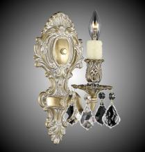 American Brass & Crystal WS9421-A-10W-PI - 1 Light Fleur-De-Lis Small Wall Sconce