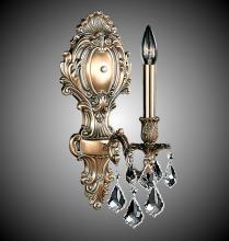 American Brass & Crystal WS9423-O-07G-ST - 1 Light Fleur-De-Lis Medium Wall Sconce