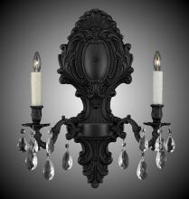 American Brass & Crystal WS9427-A-02G-PI - 2 Light Fleur-De-Lis Large Wall Sconce