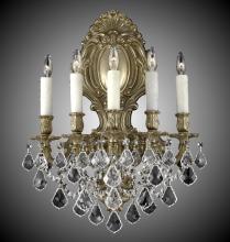 American Brass & Crystal WS9429-A-13S-PI - 5 Light Fleur-De-Lis Large Wall Sconce