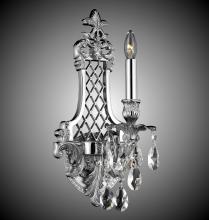 American Brass & Crystal WS9451-A-21S-PI - 1 Light Lattice Small Wall Sconce