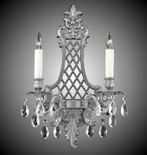 American Brass & Crystal WS9454-A-10W-PI - 2 Light Lattice Medium Wall Sconce