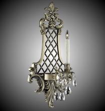American Brass & Crystal WS9456-O-23S-PI - 1 Light Lattice Large Wall Sconce