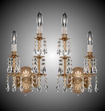 American Brass & Crystal WS9477LT-A-21S-ST - 2 Light Left Facing Stem Wall Sconce