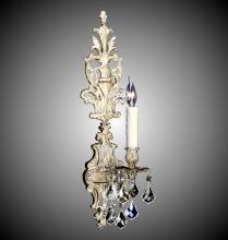 American Brass & Crystal WS9484-A-21S-PI - 1 Light Filigree Extended Top Wall Sconce