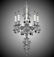 American Brass & Crystal WS9491-U-02G-PI - 5+1 Light Filigree Extended Top and Tail Wall Sconce