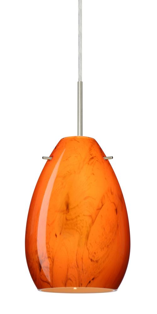 Besa Pendant Pera 6 Satin Nickel Habanero 1x5W LED