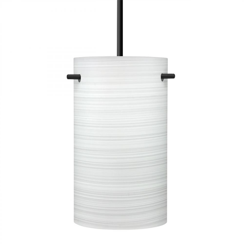 Besa Tamburo 5 Pendant, Chalk, Black Finish, 1x11W LED