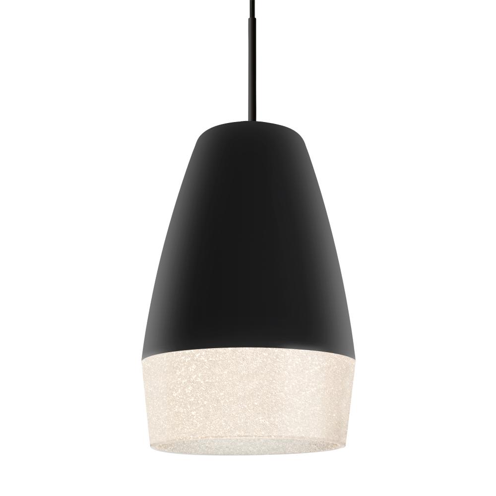 Besa, Abu 12 Cord Pendant, Black/Glitter, Black Finish, 1x9W LED