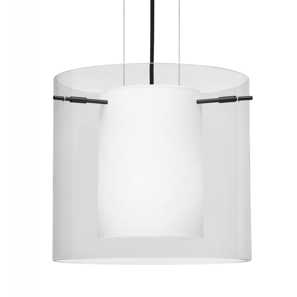 Besa Pahu 12 LED Pendant Clear Black 1x11W LED