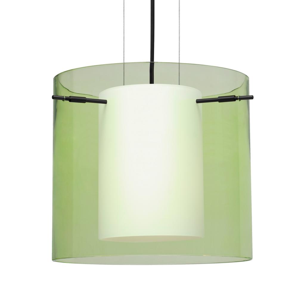 Besa Pahu 12 LED Pendant Transparent Olive Black 1x11W LED