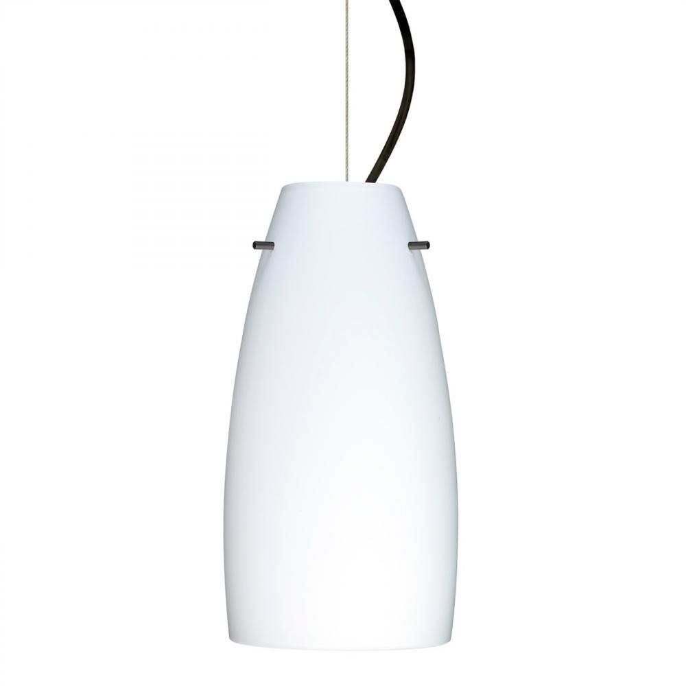 Besa Tao 10 LED Cable Pendant Opal Matte Black 1x9W LED