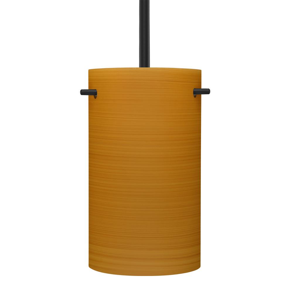 Besa Tamburo 5 Pendant, Oak, Black Finish, 1x11W LED