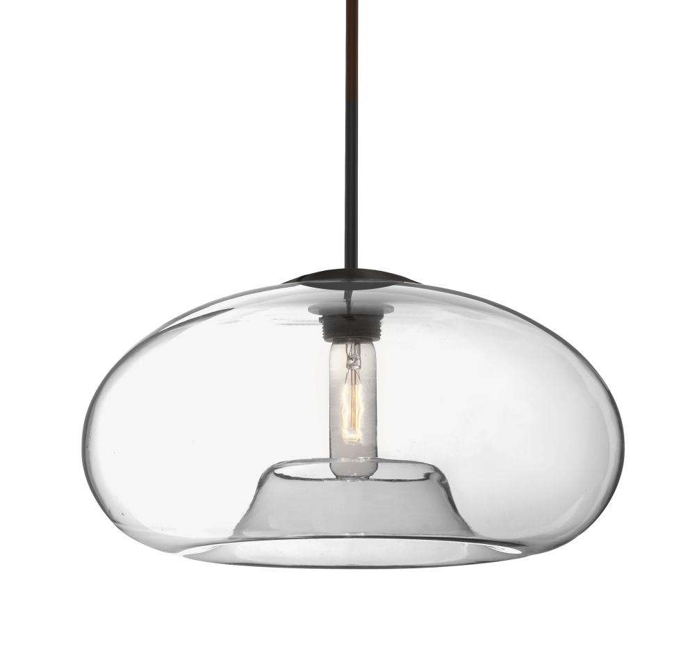 Besa Stem Pendant Bana 15 Black Clear 1x8W LED Filament