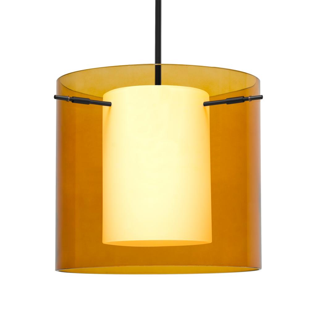 Besa Pahu 12 LED Pendant 1Tt Transparent Armagnac Black 1x11W LED