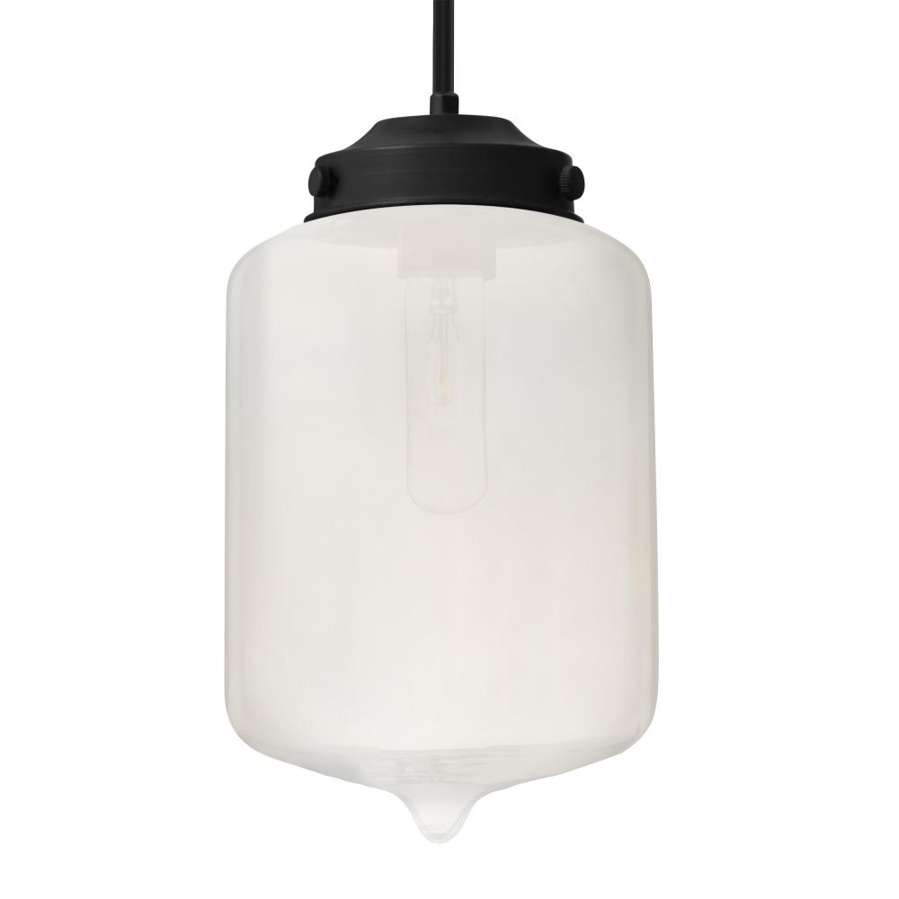 Besa Olin Stem Pendant Black Frost 1x4W LED Filament