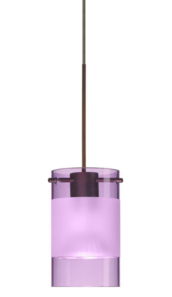 Besa Scope Pendant 1xp Amethyst/Frost Bronze 1x5W LED Mr16