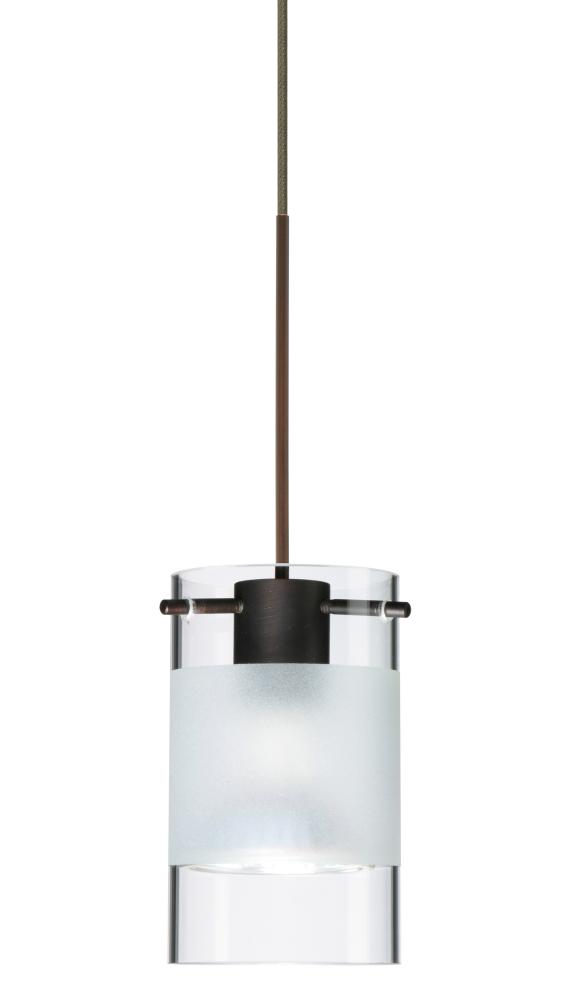Besa Scope Pendant 1xp Clear/Frost Bronze 1x5W LED Mr16