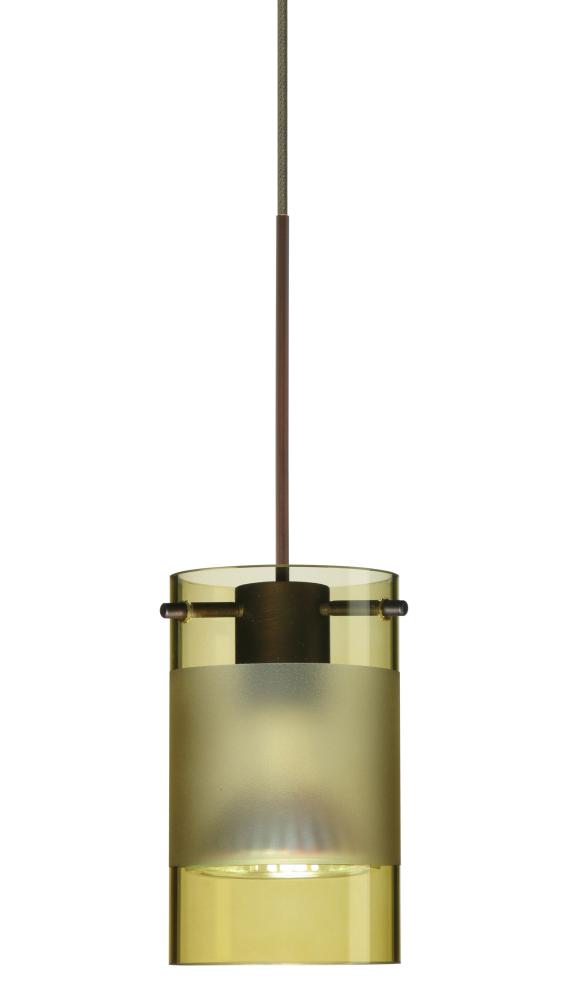 Besa Scope Pendant 1xp Olive/Frost Bronze 1x5W LED Mr16