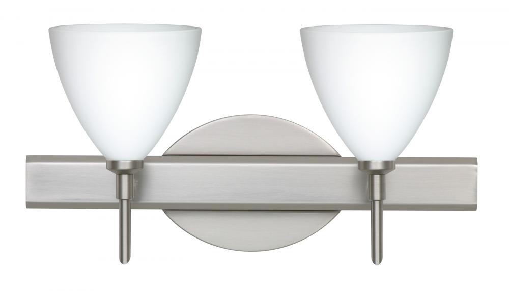 Besa Wall Mia Satin Nickel Opal Matte 2x5W LED