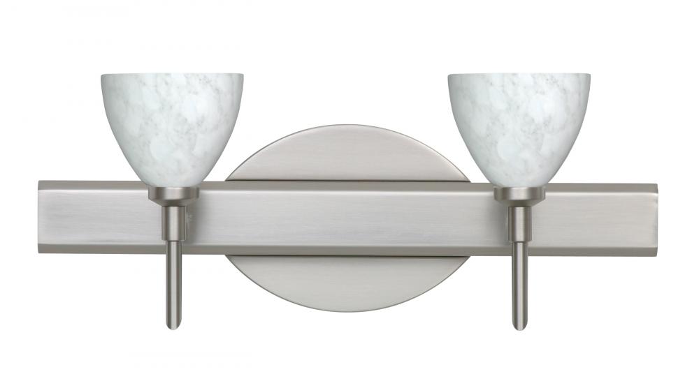 Besa Divi Wall 2SW Carrera Satin Nickel 2x5W LED