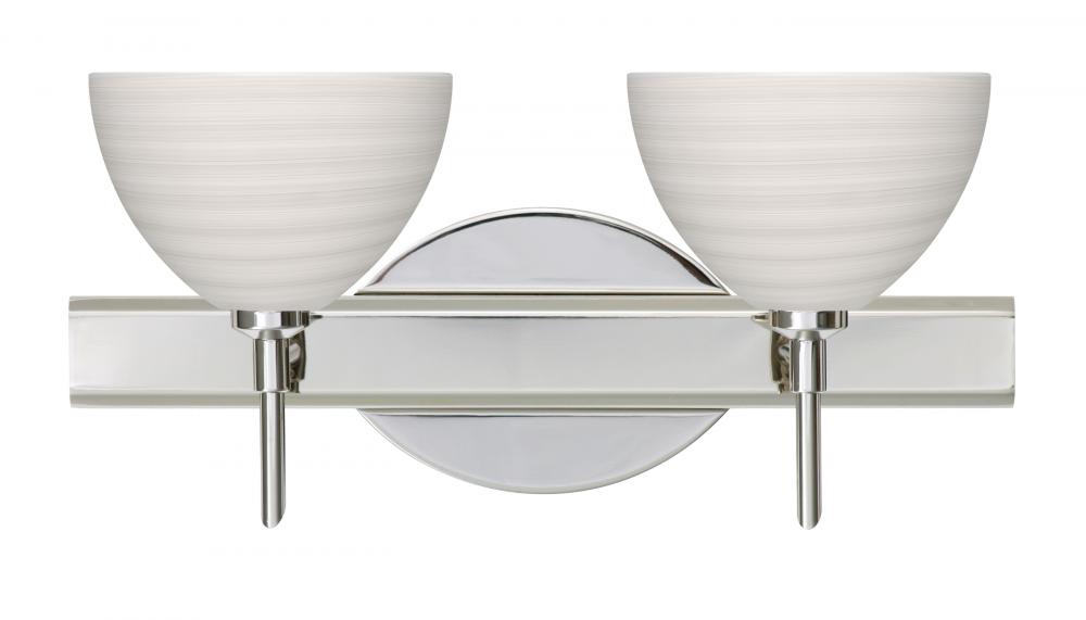 Besa Wall Brella Chrome Chalk 2x5W LED