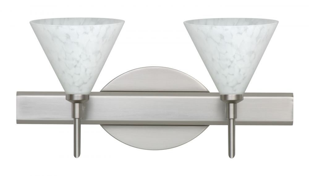 Besa Wall Kani Satin Nickel Carrera 2x5W LED