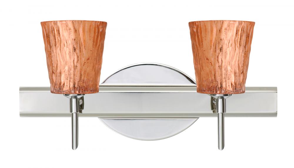 Besa Wall Nico 4 Chrome Stone Copper Foil 2x5W LED