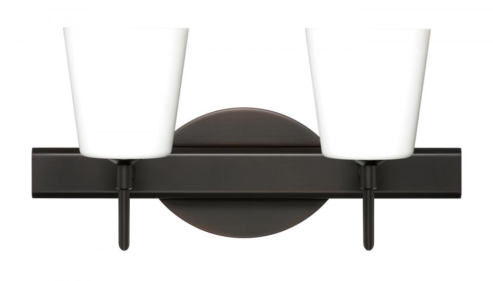 Besa Wall Canto 5 Bronze Opal Matte 2x5W LED
