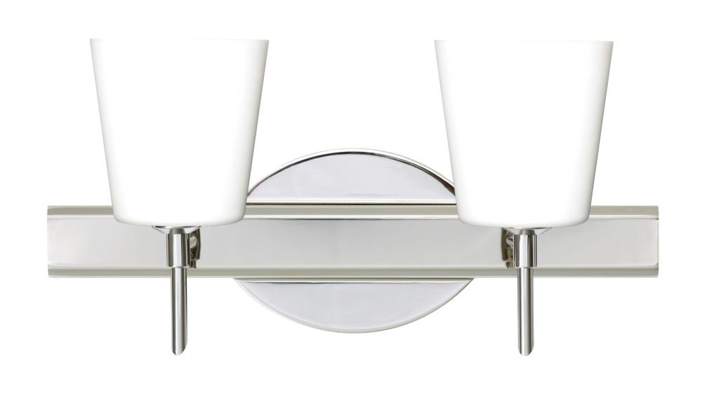 Besa Wall Canto 5 Chrome Opal Matte 2x5W LED