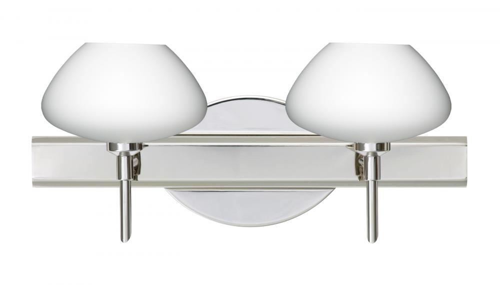 Besa Wall Peri Chrome Opal Matte 2x5W LED