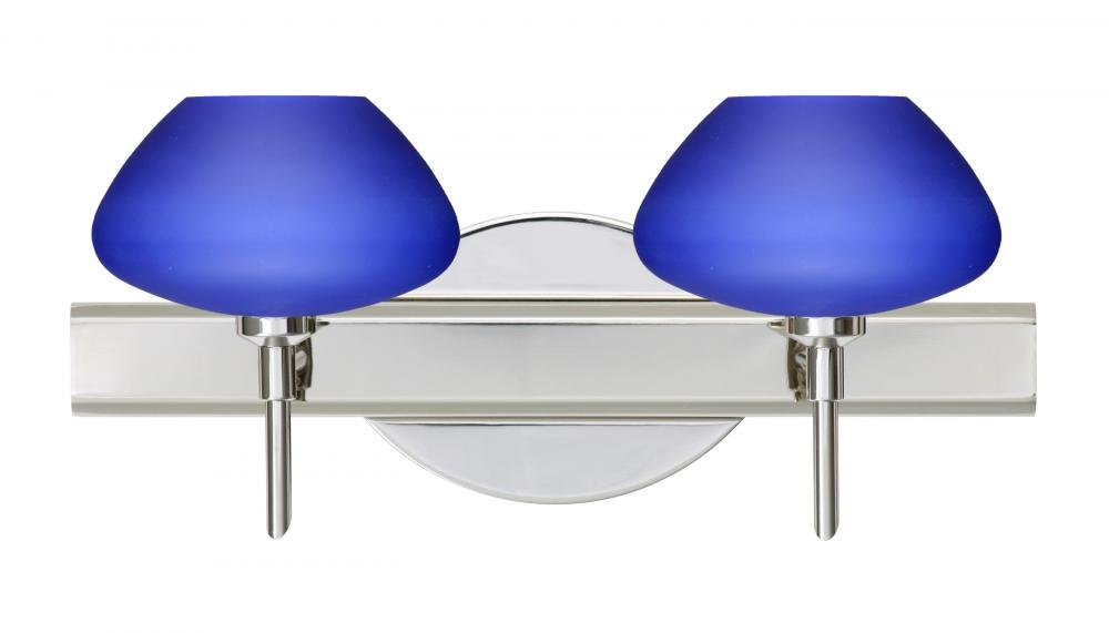 Besa Wall Peri Chrome Blue Matte 2x5W LED