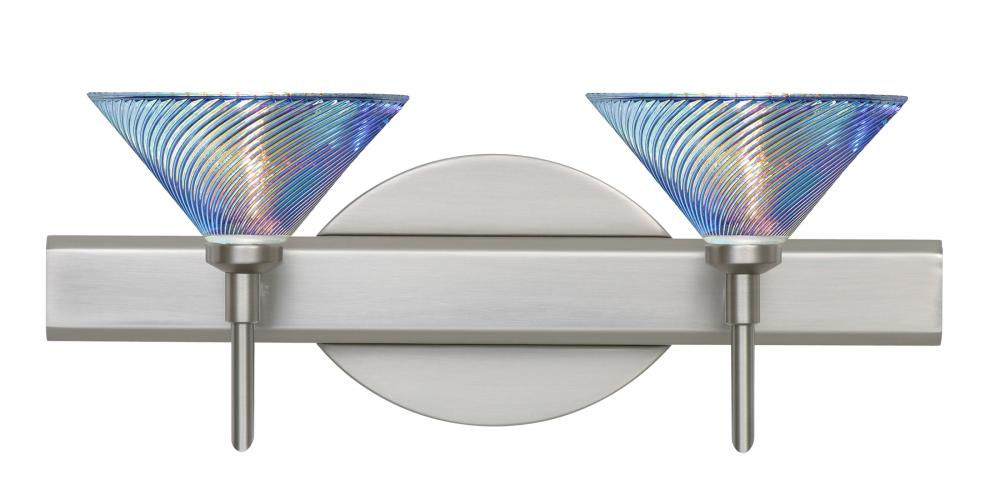 Besa Wall Swirl Satin Nickel Dicro Swirl 2x5W LED