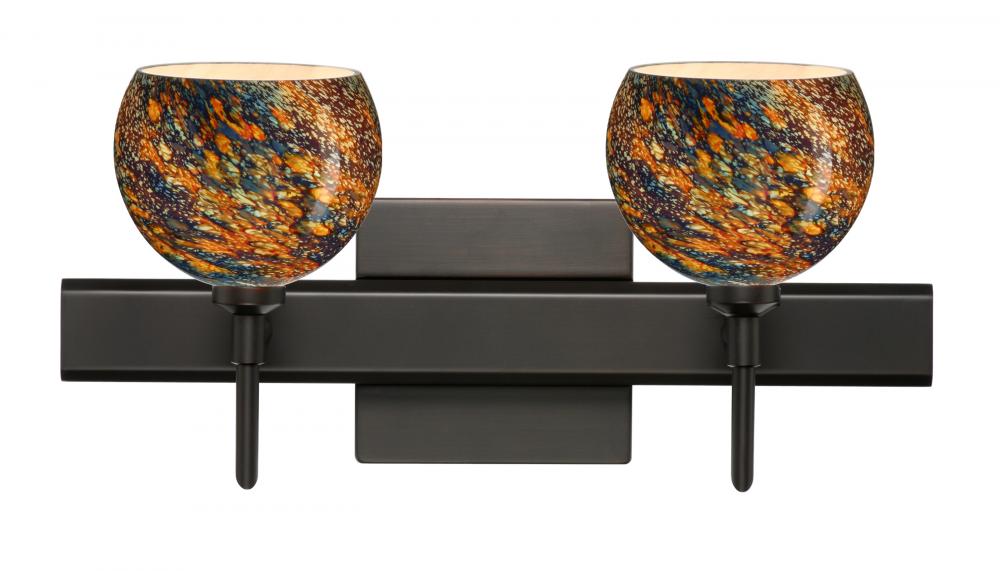 Besa Wall With SQ Canopy Palla 5 Bronze Ceylon 2x5W LED
