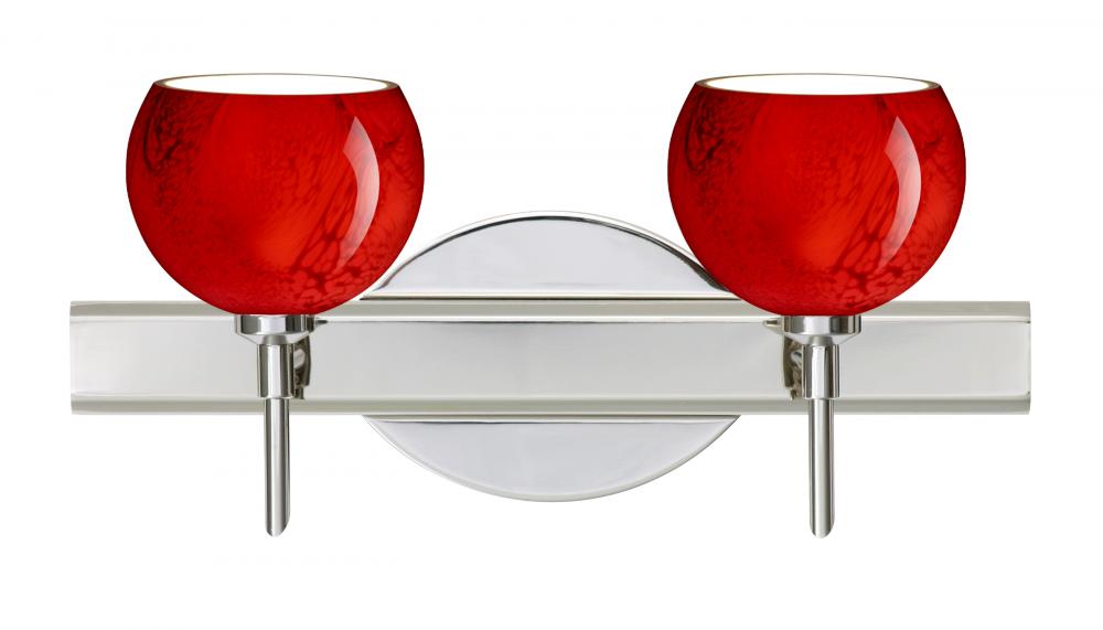 Besa Wall Palla 5 Chrome Magma 2x5W LED