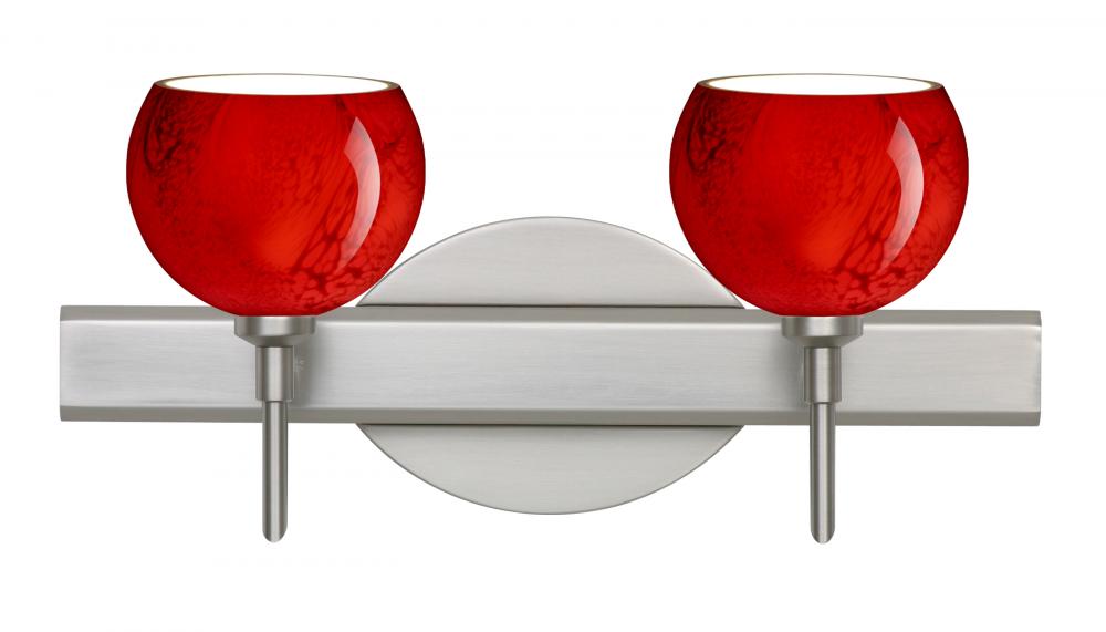 Besa Wall Palla 5 Satin Nickel Magma 2x5W LED