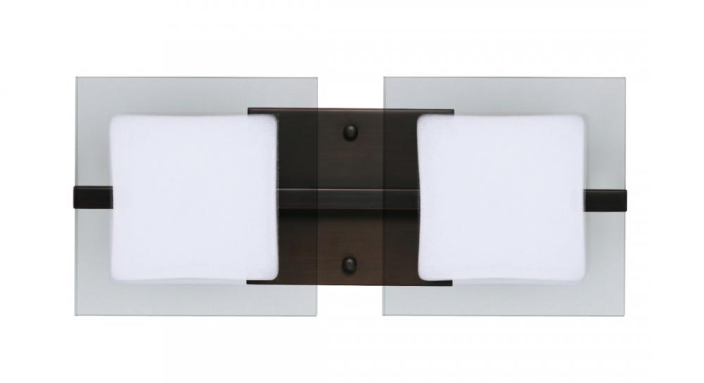 Besa Wall Alex Bronze Opal/Clear 2x5W LED