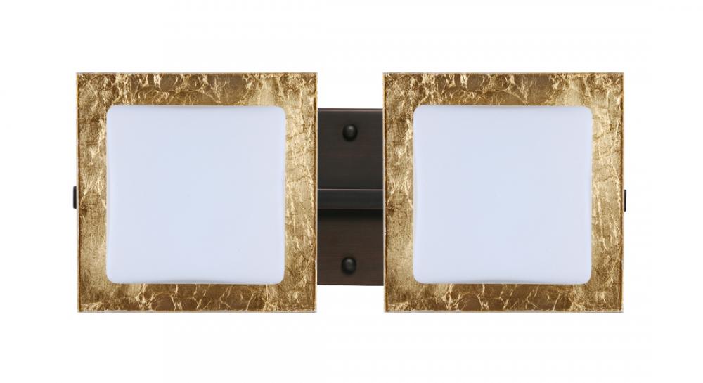 Besa Wall Alex Bronze Opal/Gold Foil 2x5W LED