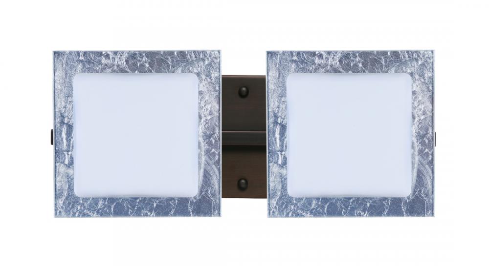 Besa Wall Alex Bronze Opal/Silver Foil 2x5W LED